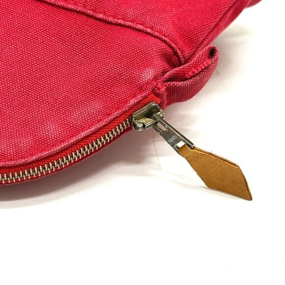 HERMES Bolide pouch 25 Pouch Canvas Red - Picture 12 of 13